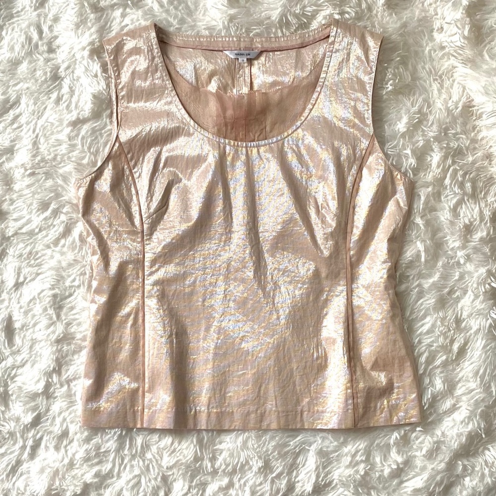 NWT Nadia Lin Designer skirt and top set, midi skirt with blouse, women’s work - Picture 3 of 16